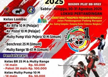 Perbakin Bengkulu Gelar “Merah Putih Shooting Competitions Gubernur Bengkulu Cup 2025”