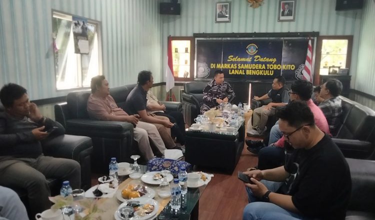 Lanal Bengkulu Pererat Kolaborasi dengan Media, Bangun Bengkulu Lebih Maju