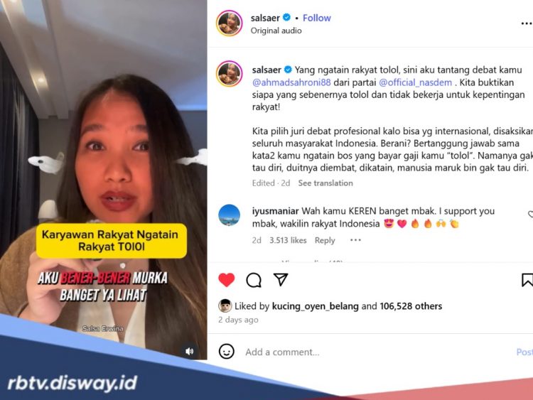 Sosok Salsa Erwina Hutagalung yang Tantang Ahmad Saroni Debat Profesional