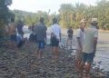 Pelajar SMP Hanyut di Sungai Ketahun Saat Mengikuti Hari Bakti Pramuka ke-64 di Bukit Sago