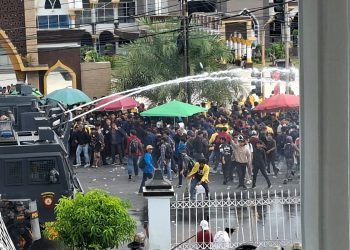Demo di Bengkulu, 7 Orang Diamankan, 10 Polisi Terluka