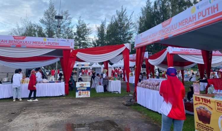 Bazar UMKM Menjamur dan Panen Cuan di Jalan Sehat Merah Putih Bengkulu