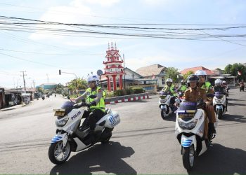 Kapolda Bengkulu Pimpin Patroli Gabungan Skala Besar dengan Sepeda Motor