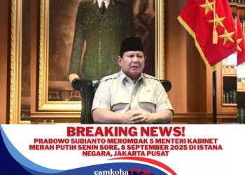 Presiden Prabowo Rombak Kabinet, 5 Menteri Diganti, Termasuk Sri Mulyani