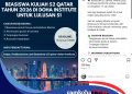 Beasiswa S2 di Qatar, Dapat Tunjangan Bulanan hingga Bebas Asrama, Ini Persyaratan Pendaftarannya