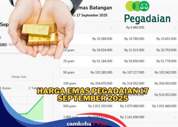 Update Harga Emas Pegadaian 17 September 2025, Antam dan UBS Selisih Tipis