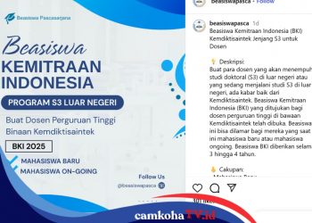 Buat Dosen yang Mau S3, Bisa Daftar Beasiswa Kemitraan Indonesia 2025, Ini Syarat dan Link Daftar