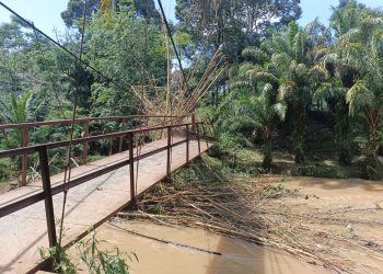 Jembatan Gantung Desa Talang Baru Ginting Nyaris Putus, Warga 5 Desa Khawatir