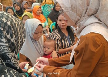 Istri Bupati Seluma Pimpin Gerakan Pemberian Obat Cacing Massal di Desa Sungai Petai