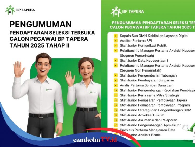 Gerak Cepat, Ada 19 Posisi Lowongan Kerja BP Tapera 2025, Lengkapi Persyaratannya