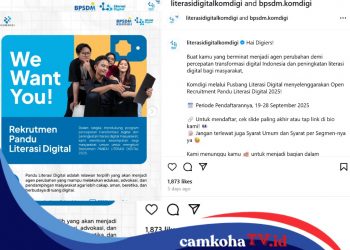 Peluang Karir, Komdigi Buka Lowongan Kerja Pandu Literasi Digital, Usia Minimal 20 Tahun