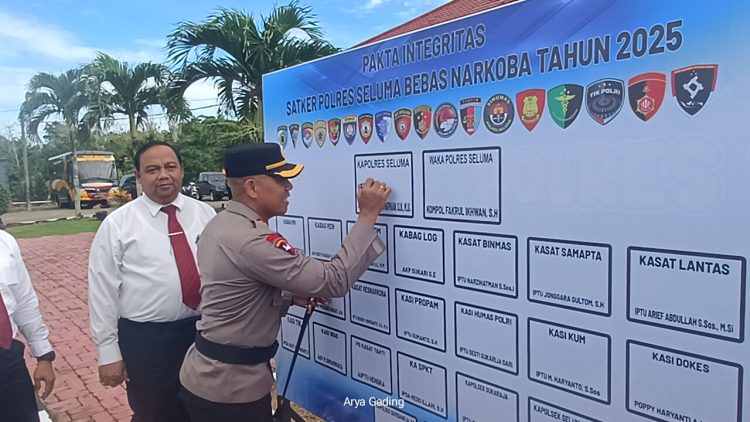 3 Personel Tersandung Narkoba, Polda Bengkulu Gelar Pakta Integritas di Polres Seluma