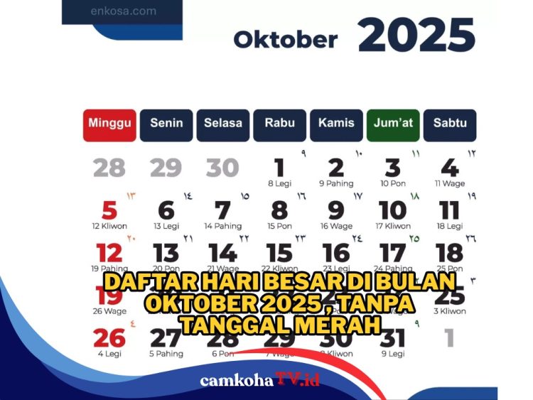 Daftar Hari Besar Nasional di Bulan Oktober 2025, Adakah Tanggal Merah?