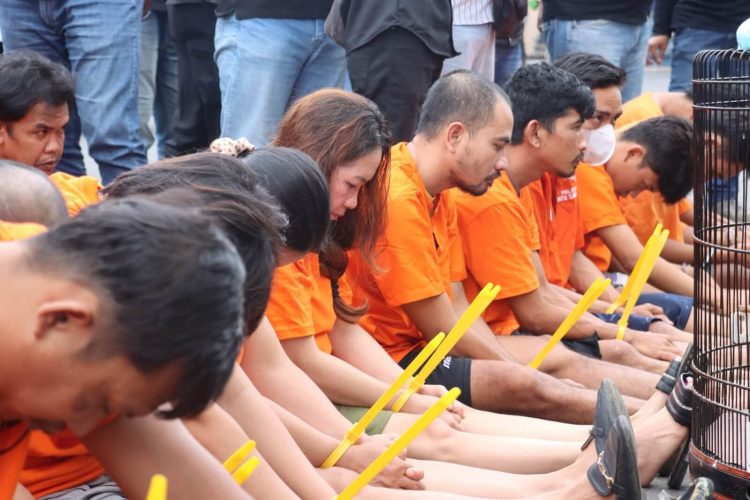 Penampakan 19 Tersangka Terjaring Ops Musang Nala 2025 di Polresta Bengkulu