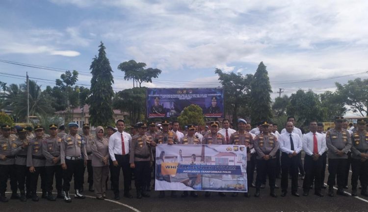 Bidpropam Polda Bengkulu Laksanakan Giat Sosialisasi Whistle Blower System dan SP4N LAPOR pada Personel Polres Kaur