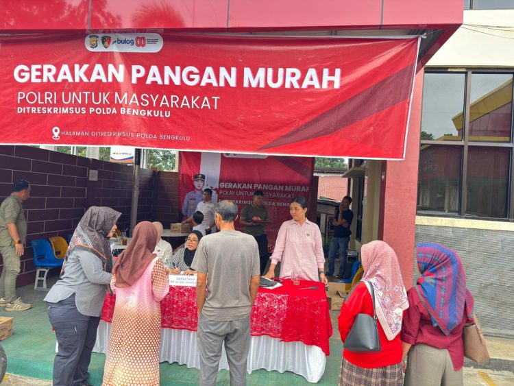 2 Ton Beras SPHP di Pasar Murah Polda Bengkulu Ludes Tempo 1 Jam