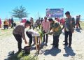 Kapolda Bengkulu Tanam Ratusan Pohon Kelapa dan Lepas Tukik di Pantai Air Patah