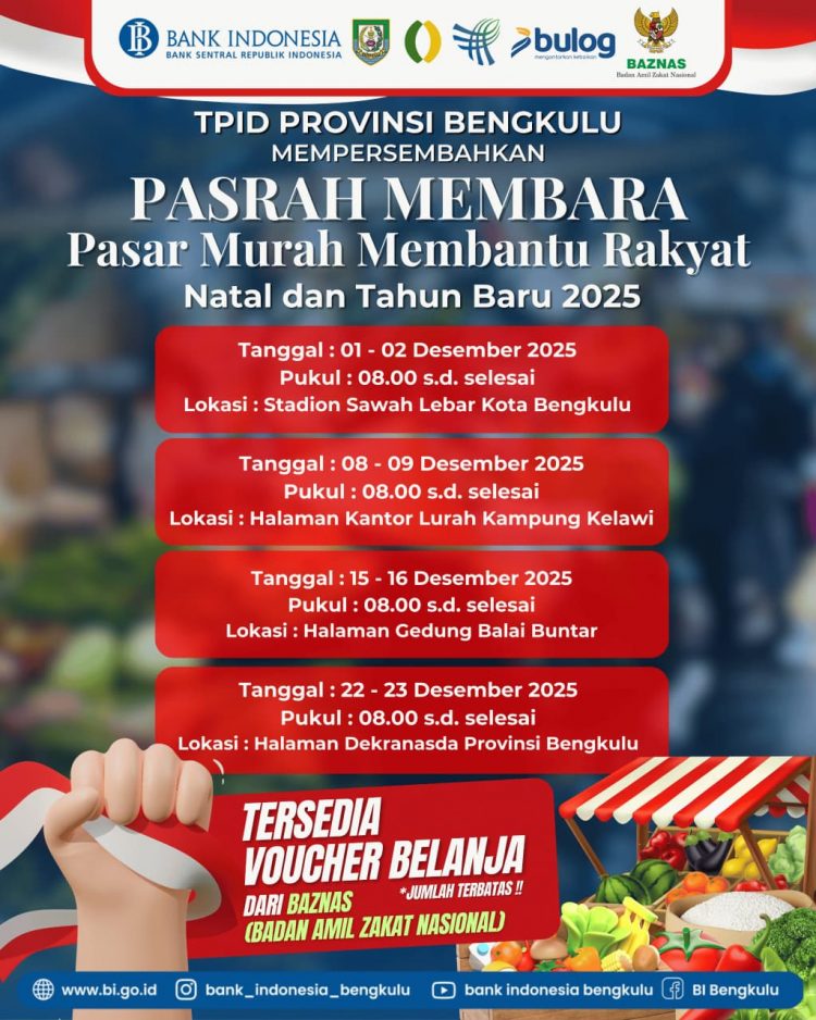 Ada “Pasrah Membara” Bulan Desember 2025 di Kota Bengkulu Sambut Nataru