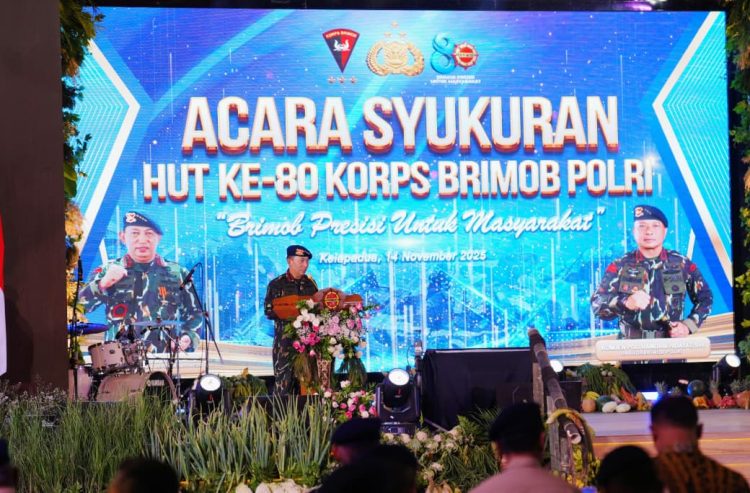 Hadiri Syukuran HUT ke-80 Brimob, Kapolri Puji Kiprah Brimob dalam Mendukung Program Prioritas Nasional
