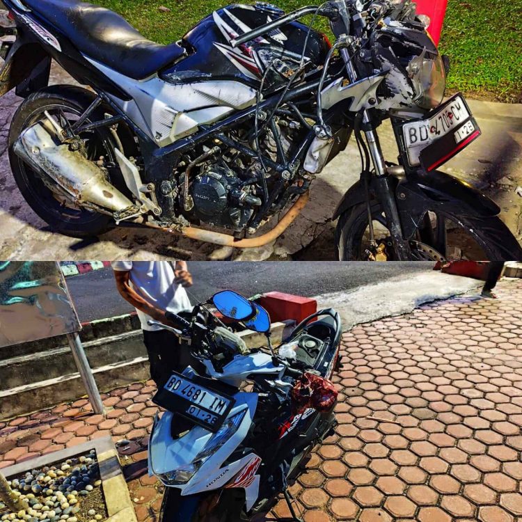 Adu Banteng Tragis Sepeda Motor di Raden Fatah Kota Bengkulu