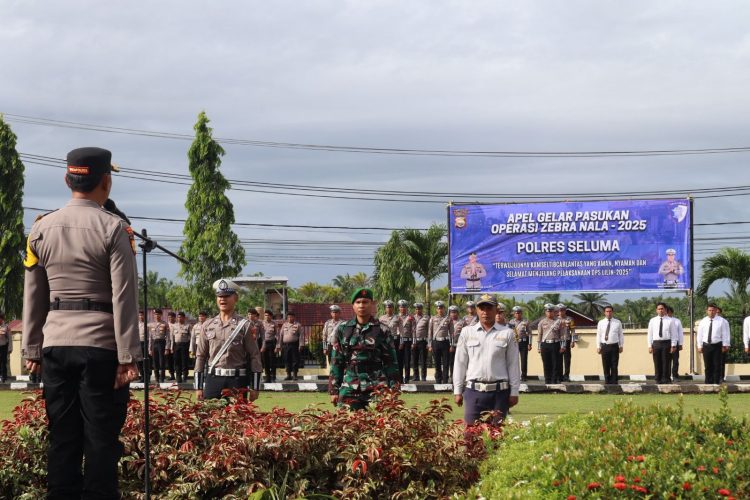 Gelar Pasukan Operasi Zebra Nala 2025 Polres Seluma, Ini Sasaran Penindakannya