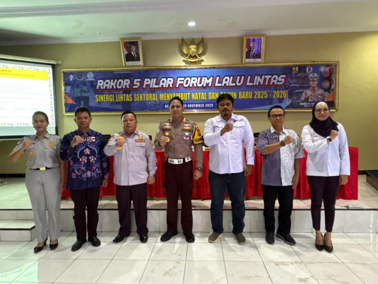 Ditlantas Polda Bengkulu Gelar Rakor 5 Pilar Forum Lalu Lintas Persiapan Nataru 2025-2026