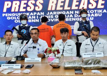 BNNP Bengkulu Tangkap 2 Tersangka Dalam Tempo Sepekan, Barang Bukti Bernilai Ratusan Juta Diamankan