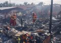 Pasar Karmia Jaya di Simpang Kandis Kota Bengkulu Terbakar