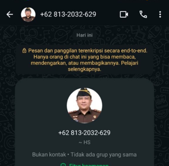 Waspada Pelaku Penipuan Catut Nama Aspidsus Kejati Bengkulu Lagi Gentayangan