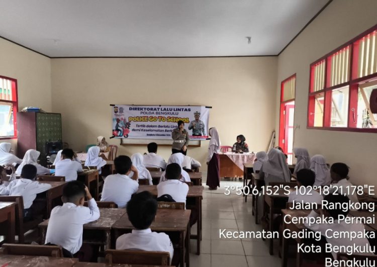 Ditlantas Polda Bengkulu Gelar Police Go To School, Edukasi Keselamatan Lalu Lintas
