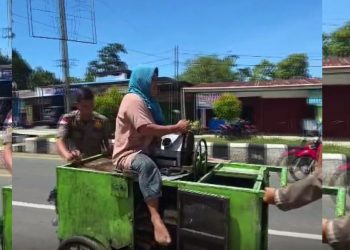 Satpol PP Kota Bengkulu Tertibkan PKL yang Berjulan di Trotoar