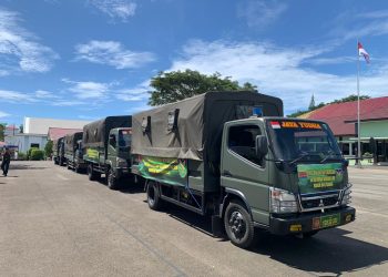 Korem 041/Gamas Kirim 4 Truk Bawa Sembako dan Pakaian untuk Korban Bencana di Sumbar