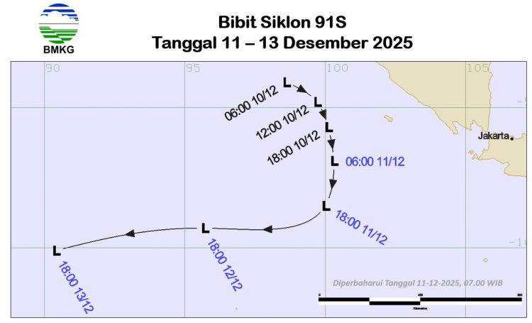 Bibit Siklon Tropis Bergerak ke Bengkulu, Gubernur Helmi Hasan Minta Masyarakat Waspada