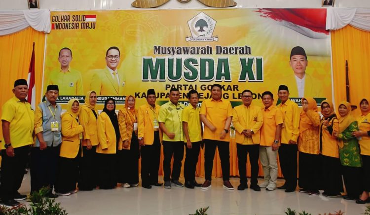 Aklamasi, Wahono Kembali Pimpin DPD II Golkar Rejang Lebong