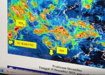 Bibit Siklon Tropis 91-S di Bengkulu Berubah Menjadi Siklon Tropis Bakung, Tetap Waspada