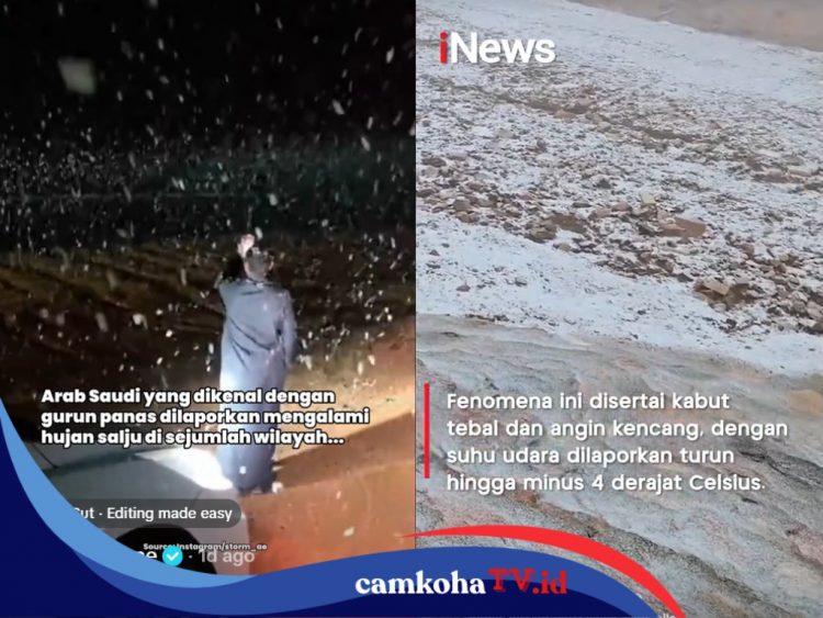 Fenomena Langka, Arab Saudi Diselimuti Salju Sampai Suhu Turun hingga Minus 4 Derajat Celcius
