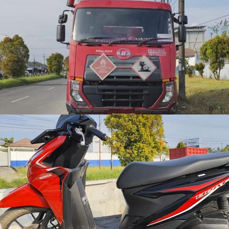 Laka Motor vs Truk Tangki Pertamina, Warga Kota Bengkulu MD di TKP