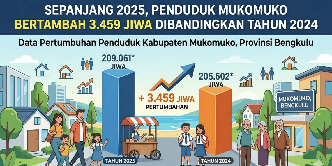 Pertumbuhan Penduduk Kabupaten Mukomuko Berada di Angka 1,6 Persen, Meningkat 3.459 Jiwa