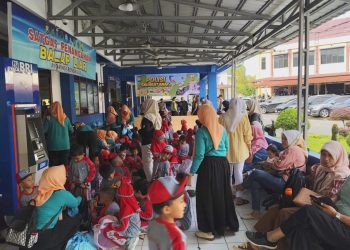 Ditlantas Polda Bengkulu Diserbu Puluhan Bocil dari TK Tunas Harapan