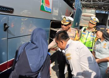 Hari ke 9 Operasi Keselamatan 2026, Ditlantas Polda Bengkulu Gelar Ramp Check di Armada Bus PO SAN