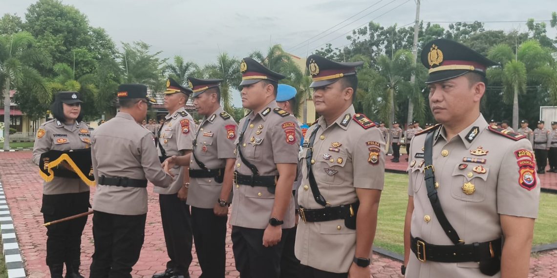 Kapolres Mukomuko Polda Bengkulu Pimpin Sertijab Kabag Ops, Kasat Lantas dan Kapolsek Penarik Raya